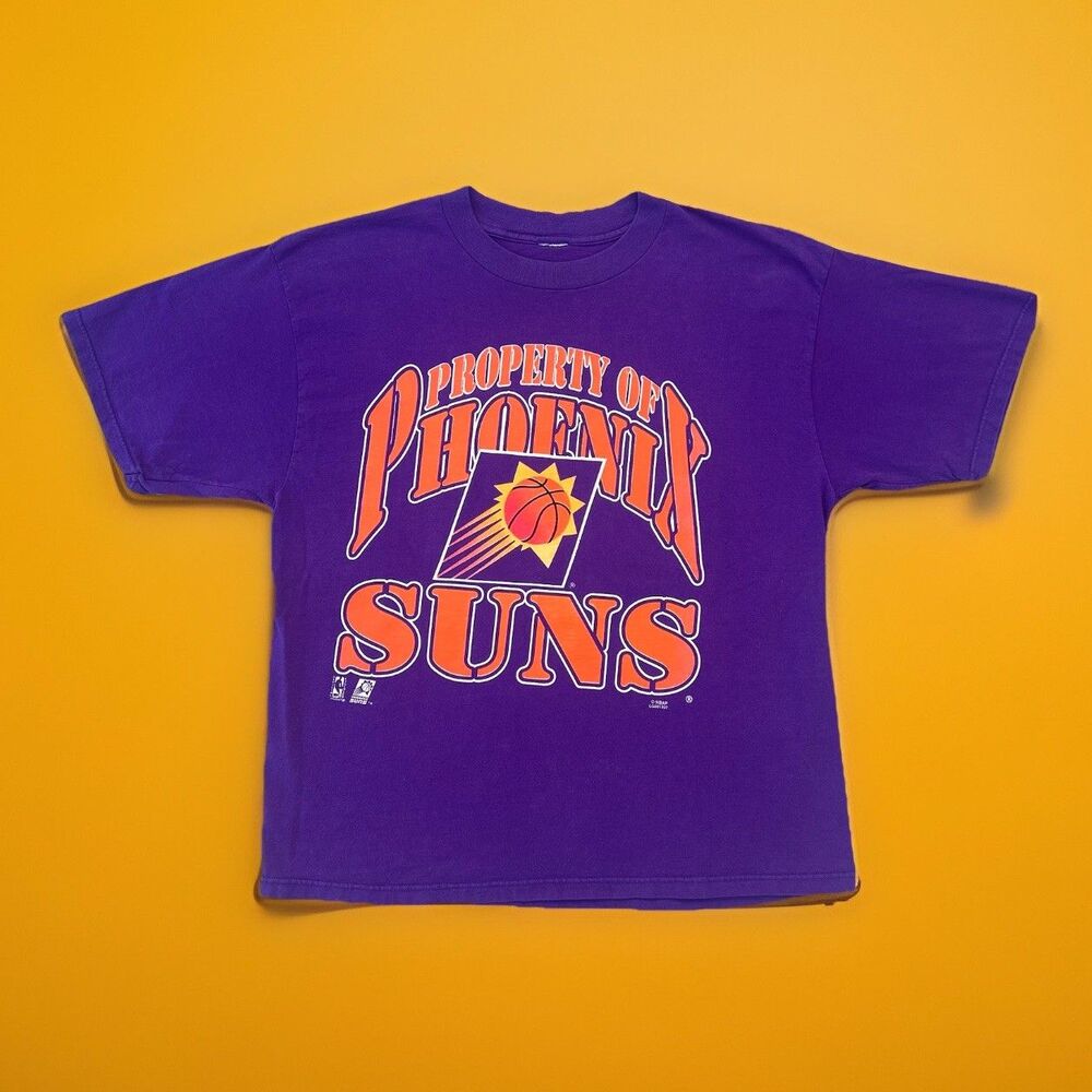 NBA Vintage Property of Phoenix Suns 90’s Y2K T Shirt Purple Orange XL Arizona